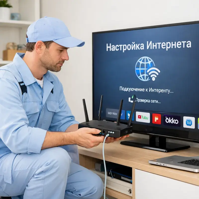 Настройка интернета на телевизоре в Новочебоксарске