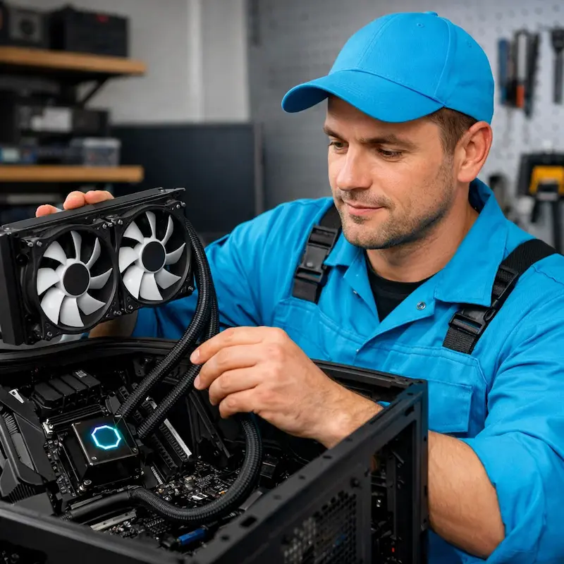 Установка водяного охлаждения на компьютер в Новочебоксарске