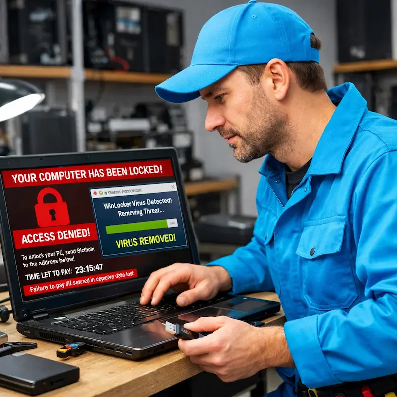 Поможем разблокировать компьютер и ноутбук в Новочебоксарске